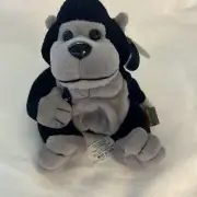 Coca-Cola Rwanda Gorilla Holding Coke Bottle Plush Beanie Vintage 1998 NWT