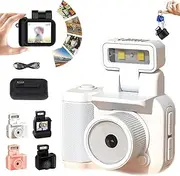 2025 New 64g Mini Tiny Nostalgic Camera, Gen.2 Mini Keychain Camera, Portable Travel Thumb Camerafor Travel, Pocket-Sized Fun with Vintage Flair, 1080p HD Screen, Built-in Filter (White,128G)
