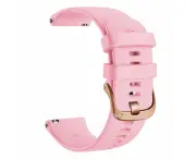 Garmin Vivoactive 5 compatible Silicone Watch Straps with Rose Gold Buckles - Pink