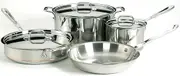 All-Clad 6000-7 SS Copper Core 5-Ply Bonded Dishwasher Safe Cookware Set, 7-Piece, Silver