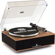 [ANGELS HORN] Vinyl Record Player, Bluetooth Turntable with Built in Speakers Phono Preamp, High Fidelity Turntables for Vinyl Records with Magnetic Cartridge AT-3600L, Belt Drive 2-Speed
