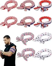 [Janmercy] 10 Pcs Tie Dye Cooling Neck Wraps Starry Sky Camouflage Ice Bandanas for Summer Patriotic Cooling Scarf for Men Women Sports Hiking Camping Running Outdoor, 5 Styles