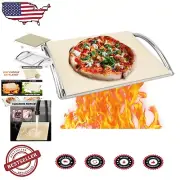 14" x 16" Cordierite Pizza Stone & Stainless Steel Rack for Perfect Crust