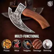 Viking Pizza Axe with Sheath Viking Multipurpose Butcher Axe Viking Pizza Cutter