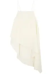 Rohe Asymmetric Draped Wool-blend top - Cream - 38 (UK10 / S) 38 (UK10 / S)