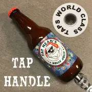 FATHEADS HOLLY JOLLY Christmas Holiday BEER TAP HANDLE marker LIGHTS santa hat