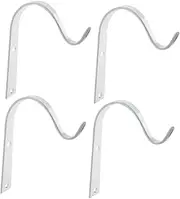 FONDOTIN 4Pcs Heavy Duty Hooks for Hanging Lanterns and Flower Pots Wall Mounted Plant Rack Durable Iron Hangers for Indoor and Outdoor Decor Elegant Design for