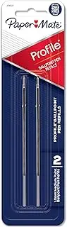 Paper Mate Profile Pen Refills, Pen Ink for Ballpoint Pens, 1.0 mm, Black,