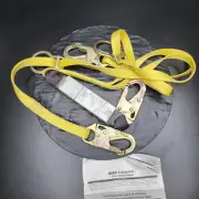 Workman 6' Lanyard, Twin Leg, Tie Back/Snap Hook, Safety Harness Gear ⛑️