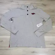 Arkansas Razorbacks Sweater Men's Large Gray Power Shorage 3 Button New