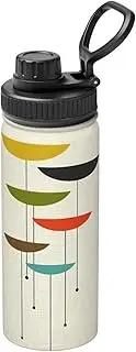Mid Century Modern Prints Camping Hiking Hydration Flask,Stainless Steel Outdoor Water Bottle,Double Walled Insulated