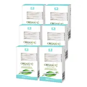 - 100% Certified Organic Cotton Swabs - No Man-Made Materials 200 Count (6 Pack)