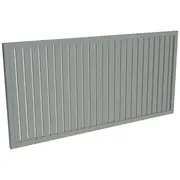ProtectorAl 1001 - 2000 x 300 - 1000mm Palladium Silver Vertical 9mm Gap Aluminium Welded Slat Panel