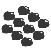 10Pcs Metal Blank Tags Stamping 1.02"x0.98" Black Dog Tags DIY Engraving Tags