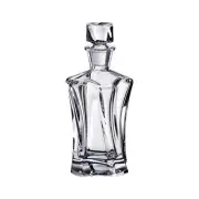Cooper Collection Modern Crystal Hand-Crafted Decorative Bottle, Cooper