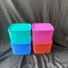 Tupperware Snowflake Medium Square 800ml 1 Set (4 Pcs)