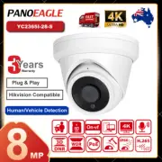 Hikvision Compatible 4K 8MP IR Turret Security IP Camera PoE MIC Outdoor IP67 US