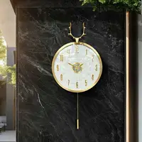 在飛比找樂天市場購物網優惠-TIMESS鐘表掛鐘客廳2024新款輕奢靜音自動對時家用時鐘