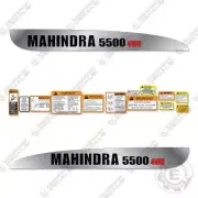 Fits Mahindra 5500 Decal Kit Tractor Reproduction Equipment Decals Silver Vinyl!