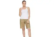 A Hard Yakka Women's Vented Cargo Short Khaki - Size 14 and Size 16 BACK TO WORK