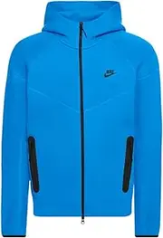 [Nike] Sportswear Tech Fleece Windrunner Men's Full-Zip Hoodie (FB7921-435, Light Photo Blue/Black)
