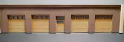 1/24 SCALE DIORAMA FRONT ONLY- 4 CAR GARAGE/CENTER DOOR OPENS/ DOORS UNFINISHED
