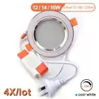4pcs LED Ceiling Downlights Cool White 70mm90mm120mm Cutout Kitchen Living Room