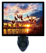 Sunset Decorative Photo Night Light, The Perfect Ending, Lake
