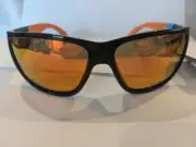 Foster Grant Black w Orange Advanced Comfort Sunglasses 100% UVA/UVB