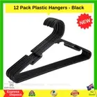 ANKO Plastic Coat Clothes Hangers Shirt Pant 12 Pack Black Hangers Best Price AU