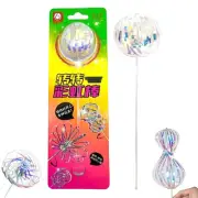 Magic Rainbow Spinner Toy,Rainbow Twirler Stick,Magic Party Bubble Wand