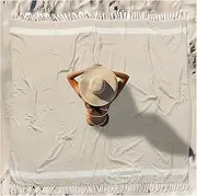 Oversized Turkish Beach Towel Blanket XXL Cotton Sandproof Towels Boho Woven Extra Large Big Sand Free Giant Throw Thick Blankets Huge Quilt XL Picnic Camping Necessities Cloud for Adult Gifts Beige