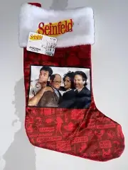 SEINFELD tv show cast 16”holiday Christmas stocking Jerry George Elaine Kramer