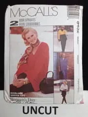 McCALL'S UNCUT 90s Pattern 8452 Misses Size 12 14 Knit Top Pull-On Pants Skirt
