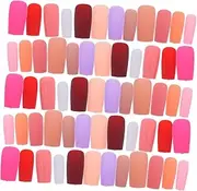 FRCOLOR False Fingernails Press Nails Medium Square Nail Tips Matte Glossy Set Instant Manicure