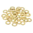 38Pcs Brass Flat Washer, M6 6 x 12 x 0.8mm Fenders Washers Assortment