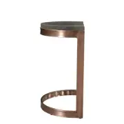 Pinto 20" Mid-Century Metal/Solid Wood Counter Stool in Copper
