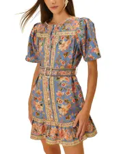 Farm Rio Tapestry Printed Mini Dress