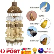 Bird Parrot Chewing Toy Large Natural Wooden Block Bird Parrot Toy Cage Bite Toy
