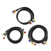 HVAC Manifolds Gauges Hose Set Valves Refrigeration Kit R134A R410A