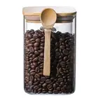 Grain Container Practical Dust-proof Thicker Glass Food Container Flat Bottom
