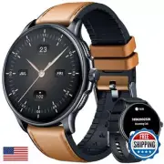 Smartwatch for Men Fitness Tracker: Brown Smart Watches (Answer/Make Calls) 1