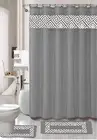 18 Piece Bathroom Rug Set Bath Mat, Bath Contour, Hooks, Towel Set & Curtain