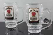 Suntory Kaku Whisky JIM BEAM KENTUCKY STRAIGHT BOURBON Mug Glass 2 Pair Set