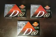 TDK D60 - 3 Cassette Tapes New