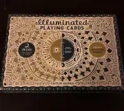 Set Of 2 Decks Of Illuminated Playing Cards Tarot New Unopened Comes w/Booklet
