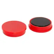 10x RED Whiteboard Button Magnet | 30mm x 7mm Fridge Magnet Craft Memo Holder