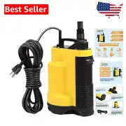 High-Performance 1HP Submersible Utility Pump for Clean/Dirty Water - 3600GPH