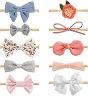 MiiYoung Baby Girl Headbands and Bows, Newborn Infant Toddler Hair Accessories by