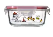 [SNOOPY PEANUTS x PYREX] Square closed container 510 ml / 13 X 13.3 X 5cm